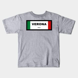 Verona City in Italian Flag Kids T-Shirt